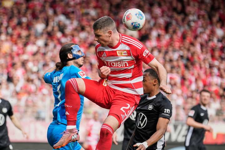 [베를린=AP/뉴시스]우니온 베를린, 볼프스부르크에 1-2 패배. 2026.04.18.