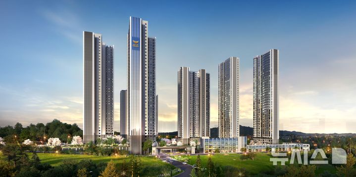 [서울=뉴시스] 창원 용호3구역 재건축정비사업 투시도.