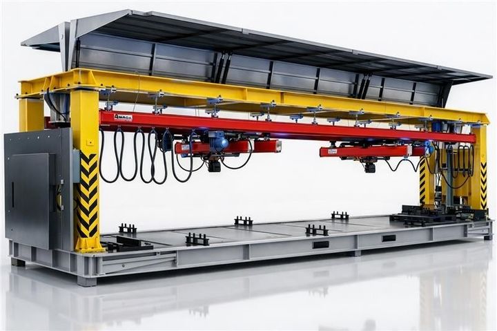 [서울=뉴시스] 물류 효율 및 공간 활용도 제고를 실현한 이노블록 '이동식 조립장(샵장)' (사진=현대엘리베이터 제공) 2026.04.19 photo@newsis.com *재판매 및 DB 금지