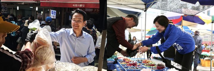 [성남=뉴시스] 경기도교육감 안민석·유은혜(가나다 순) 예비후보. (사진=각 캠프 제공) 2026.04.19. photo@newsis.com *재판매 및 DB 금지