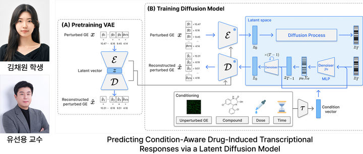 [광주=뉴시스] 전남대 공과대학 유선용 교수 연구팀과 교원창업 기업 마틸로에이아이가 개발한 약물로 인한 전사 반응을 정밀 예측하는 AI 기술. (사진=전남대 제공) photo@newsis.com *재판매 및 DB 금지