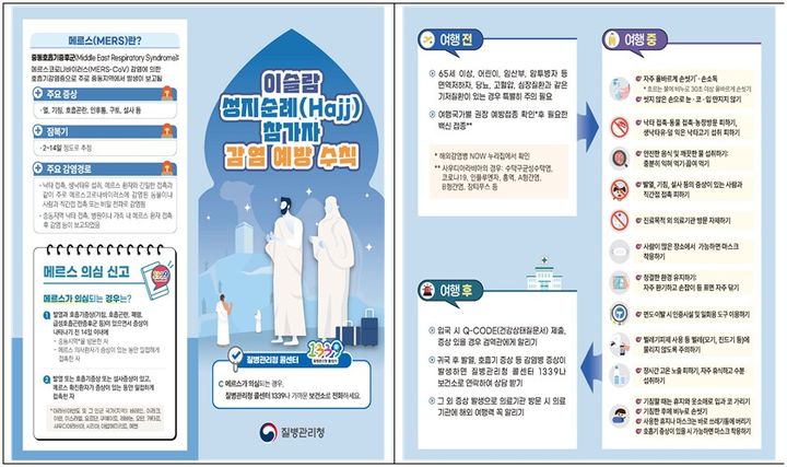 [세종=뉴시스]메르스 바로알기 및 여행자 감염 예방수칙(한국어). (사진=질병관리청 제공) 2026.04.20. photo@newsis.com *재판매 및 DB 금지