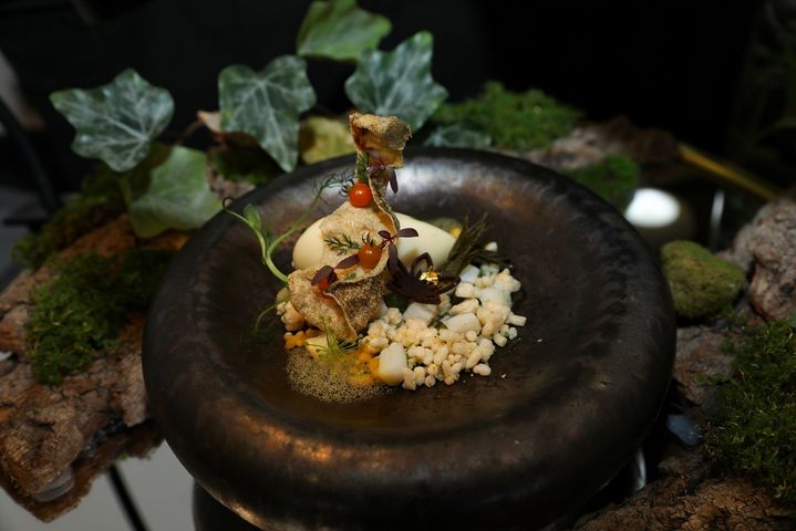 [대전=뉴시스] 김혁진·최소원씨 팀이 만든 에피타이저. (사진=우송대 제공) 2026.04.20. photo@newsis.com *재판매 및 DB 금지