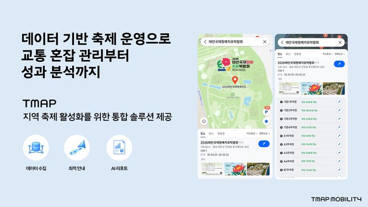 [서울=뉴시스] 티맵모빌리티의 ' 축제 이동 인공지능(AI) 솔루션' (사진=티맵모빌리티 제공) 2026.04.20. photo@newsis.com *재판매 및 DB 금지