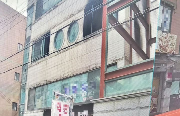 [익산=뉴시스] 20일 오전 9시29분께 전북 익산시 영등동의 한 상가 건물 3층에서 불이 났다. 불이 난 3층 외벽 모습.(사진=전북도소방본부 제공) 2026.04.20. phito@newsis.com *재판매 및 DB 금지