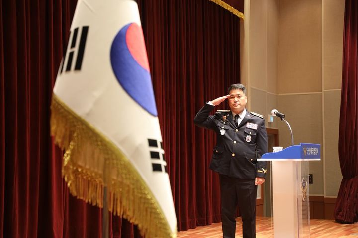 제34대 군산해양경찰서장으로 취임한 채호석 총경(사진=군산해경 제공) *재판매 및 DB 금지