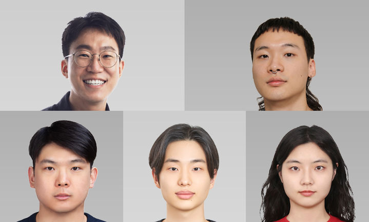 [서울=뉴시스] (왼쪽 위부터 시계방향) 서강대 아트＆테크놀로지학과 정다샘 교수, 정종민 석사, 조설아 석사과정, 이시훈 박사과정, 김동민 석사. (사진=서강대 제공) 2026.04.20. photo@newsis.com *재판매 및 DB 금지