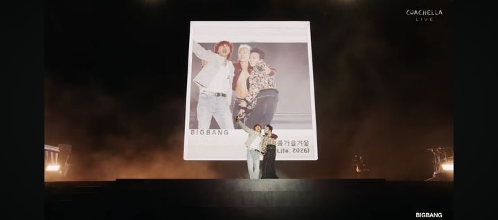 [서울=뉴시스] 빅뱅 '2026 코첼라' 2주차. (사진 = 유튜브 캡처) 2026.04.20 photo@newsis.com *재판매 및 DB 금지