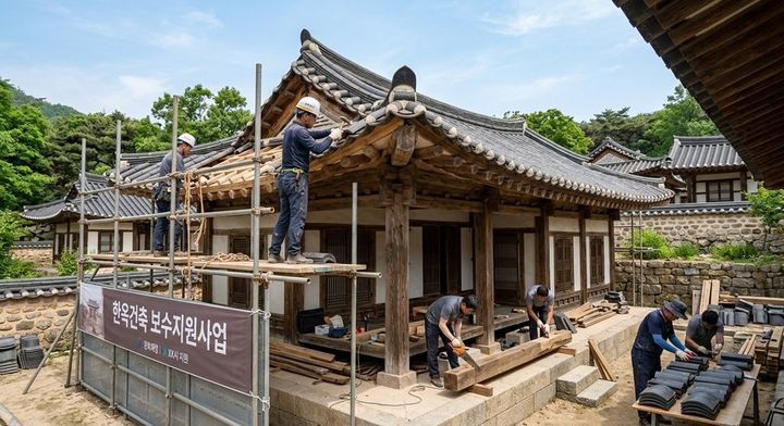 [용인=뉴시스] 한옥건축 현장(사진=용인시 제공) 2026. 04. 21. photo@newsis.com *재판매 및 DB 금지