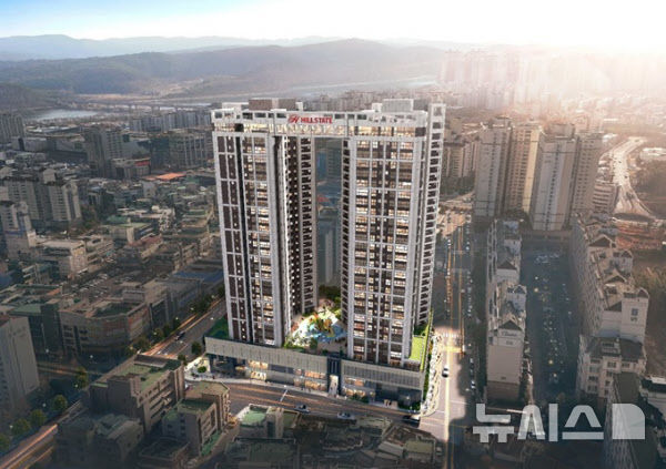 [서울=뉴시스]힐스테이트 평거 센트럴 조감도(사진=현대엔지니어링 제공)