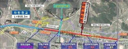 [서울=뉴시스]민원현장 지도 사진. 연천건널목 ~ 가자울건널목 2.35㎞ 구간. (사진=국민권익위원회 제공) photo@newsis.com *재판매 및 DB 금지