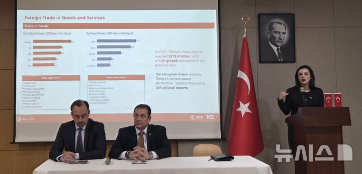 [서울=뉴시스] 살리 무랏 타메르 주한 튀르키예 대사가 21일 서울 중구 튀르키예 대사관에서 기자회견을 하고 있다. 2026.04.02 ironn108@newsis.com 