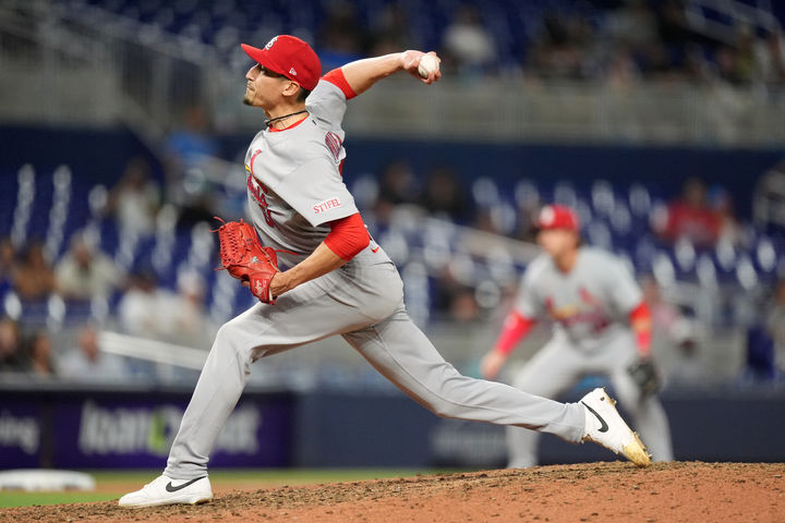 [마이애미=AP/뉴시스] 메이저리그 세인트루이스 카디널스 마무리 투수 라일리 오브라이언. 2026.04.23.