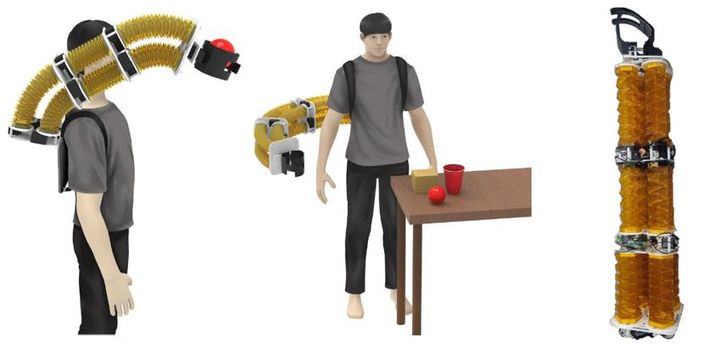 [서울=뉴시스] 소프트 로봇팔 구동 콘셉트(왼쪽)와 실물 장비. (사진=고려대 제공) 2026.04.22. photo@newsis.com *재판매 및 DB 금지