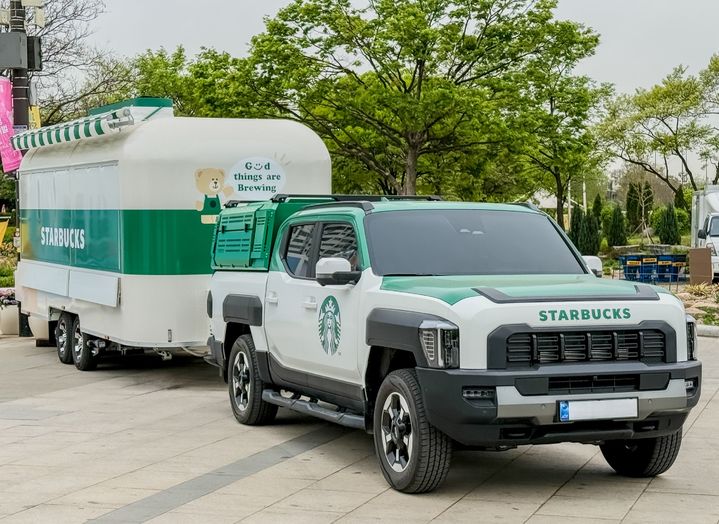 스타벅스 코리아의 이동형 커피 트레일러 '스:벅차'. (사진=스타벅스 코리아 제공) *재판매 및 DB 금지