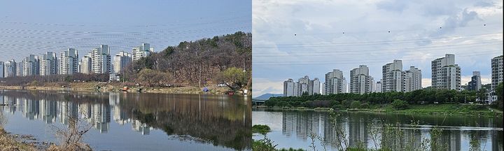 [대구=뉴시스] 대구 북구 금호강 하천구역 내 불법시설물 행정대집행 추진 전(왼쪽)과 후. (사진=북구 제공) 2026.04.22. photo@newsis.com *재판매 및 DB 금지