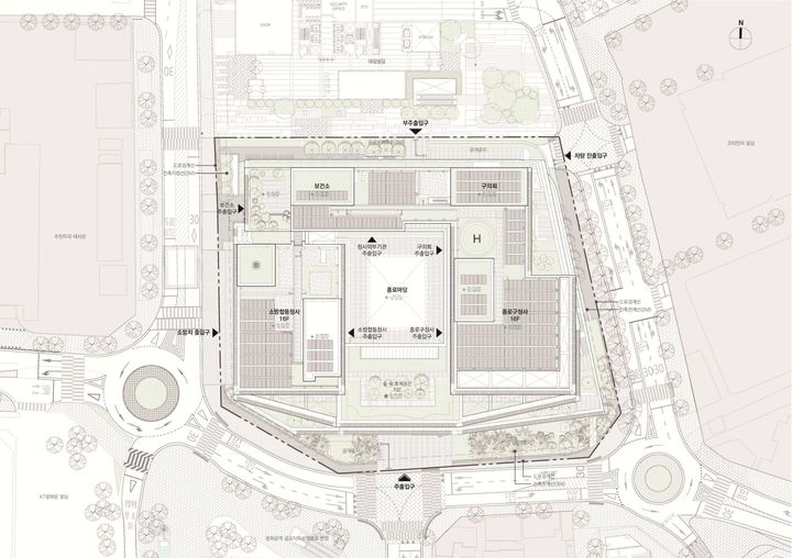 [서울=뉴시스] 종로구청·소방합동청사 배치도. (자료=종로구 제공) 2026.04.23. *재판매 및 DB 금지