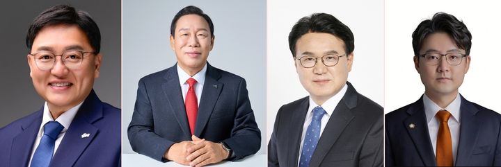 [세종=뉴시스] 송승화 기자 = (왼쪽, 정당기호순)더불어민주당 조상호, 국민의힘 최민호, 조국혁신당 황운하, 개혁신당 하헌휘. 2026.04.22. ssong1007@newsis.com *재판매 및 DB 금지