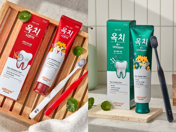 [서울=뉴시스] 오스템파마는 미백 치약에 이어 신제품으로 '옥치 시린이 치약'과 '옥치 불소 치약'을 출시했다고 23일 밝혔다. (사진=오스템파마 제공) 2026.04.23. photo@newsis.com *재판매 및 DB 금지