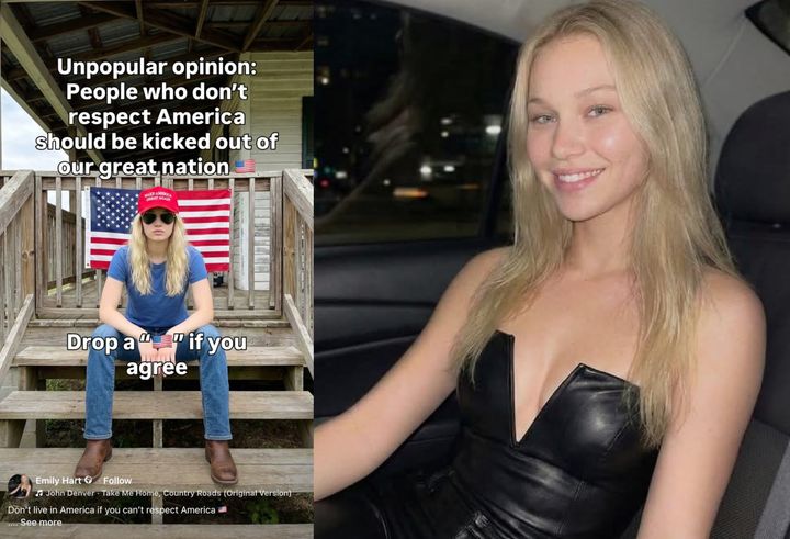 [서울=뉴시스] 인도의 한 의대생이 AI를 활용해 도널드 트럼프 미국 대통령과 보수 진영을 지지하는 'MAGA'(Make America Great Again) 여성 인플루언서를 만들어 매달 수천 달러를 벌어들였던 것으로 드러났다. (사진=페이스북 갈무리) *재판매 및 DB 금지