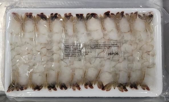 [서울=뉴시스] 식품의약품안전처는 부산 동구에 있는 '조은수산'이 수입해 판매한 베트남산 '냉동흰다리새우살(식품유형: 기타 수산물가공품)'에서 동물용의약품(노르플록사신, 독시싸이클린)이 기준보다 초과 검출돼 해당 제품을 판매 중단하고 회수 조치한다고 23일 밝혔다. (사진=식약처 제공) 2026.04.23. photo@newsis.com *재판매 및 DB 금지