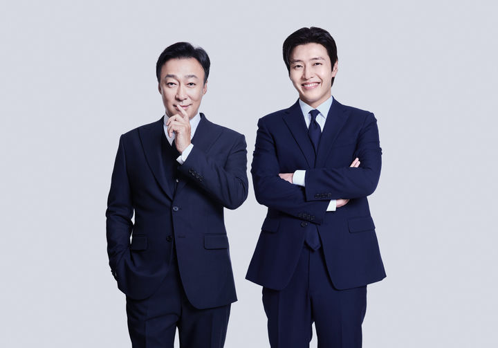 [서울=뉴시스] 보람그룹 모델의 이성민(왼쪽)과 강하늘. (사진=보람그룹 제공) 2026.04.23. photo@newsis.com *재판매 및 DB 금지