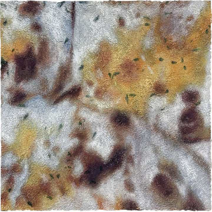 박이재, 〈86×86〉, 2026, 나무합판에 세라믹미디엄과 과슈, 20×20㎝(사진=경기문화재단 제공) *재판매 및 DB 금지