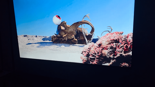 [사진=박현주 미술전문기자]부산 해운대 조선호텔에서 열린 미디어아트페어 ‘루프 플러스' 전시 전경. 강이연 미디어 작품이 상영되고 있다. *재판매 및 DB 금지