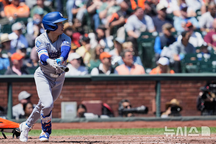 [샌프란시스코=AP/뉴시스] 미국 프로야구 메이저리그(MLB) 로스앤젤레스(LA) 다저스의 김혜성. 2026.04.23.