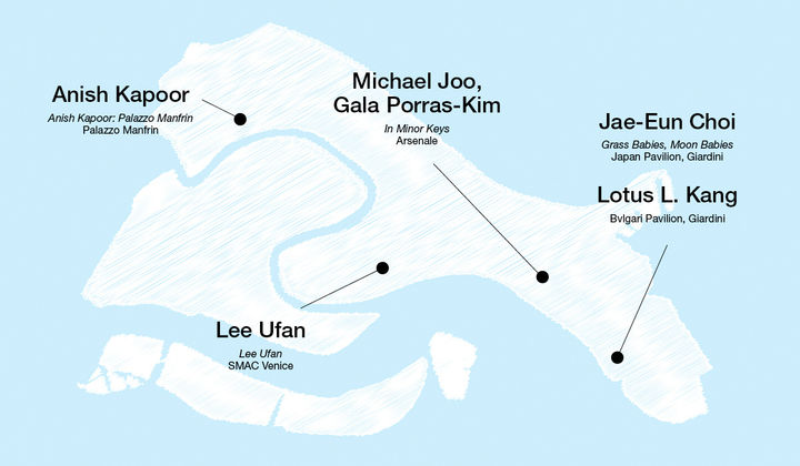 베니스비엔날레 기간 국제갤러리 소속 작가 전시장 위치 *재판매 및 DB 금지