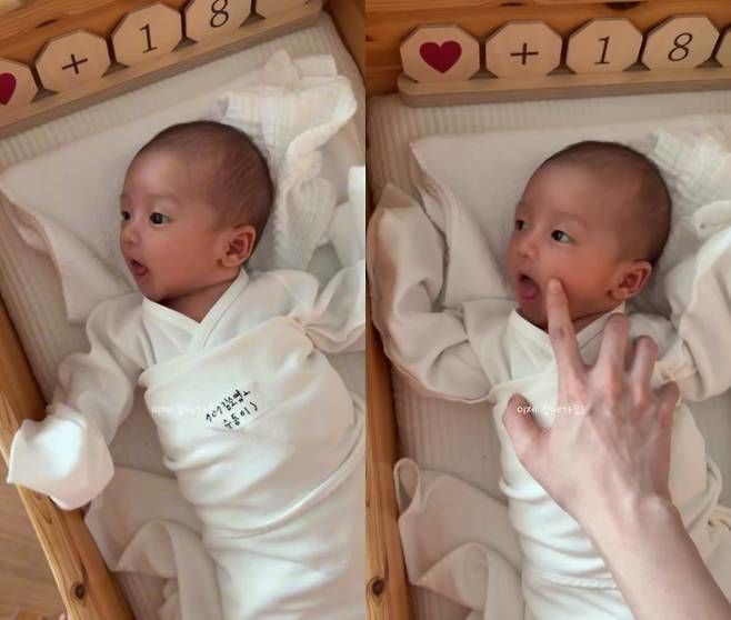 김소영·오상진 신생아 아들 벌써 완성형 "인물 보소"