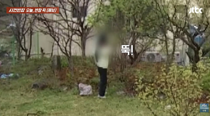 [서울=뉴시스] 남의 집 마당에 무단으로 침입해 나물을 훔쳐 간 여성의 모습이 홈캠에 포착돼 논란이 일고 있다. (사진=JTBC 사건반장 캡처)  *재판매 및 DB 금지