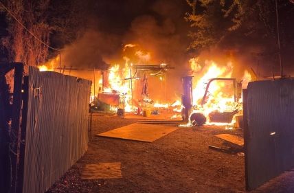 하남 컨테이너 화재 현장. (사진=경기도소방재난본부 제공) photo@newsis.com *재판매 및 DB 금지