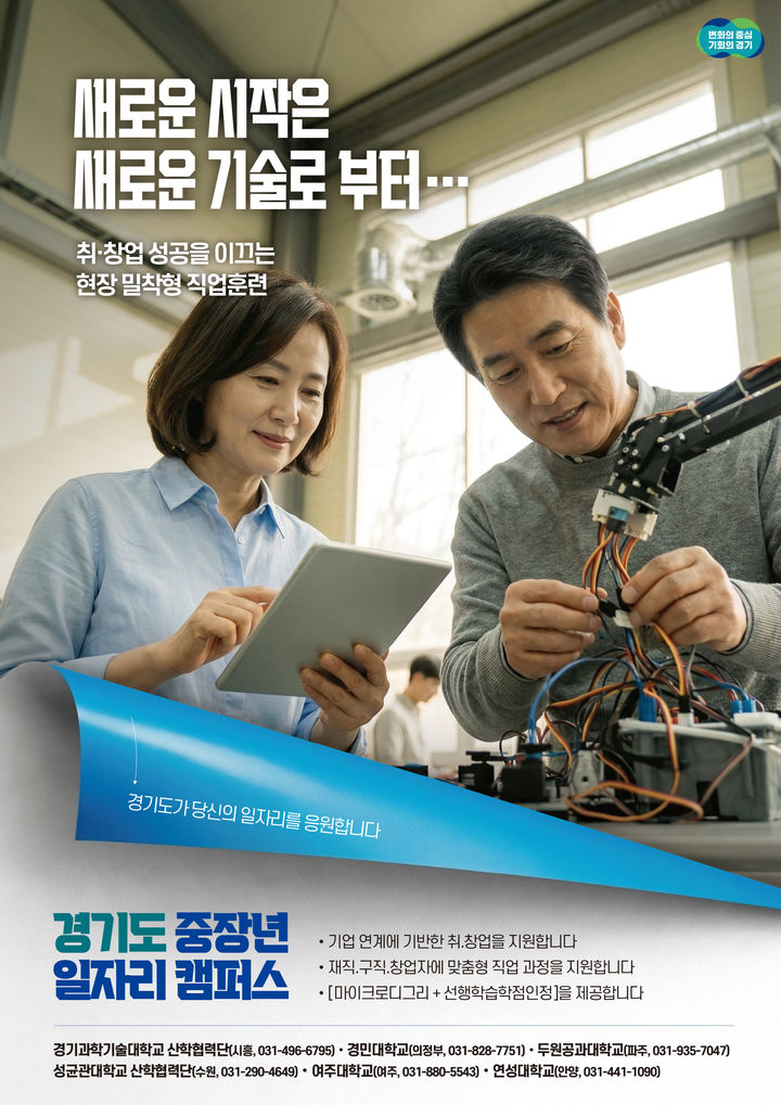 '중장년 일자리캠퍼스' 포스터(사진=경기도 제공) *재판매 및 DB 금지