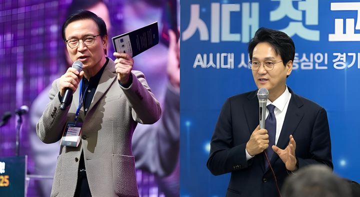 [수원=뉴시스] 임태희(사진 왼쪽)·안민석 경기도교육감 예비후보. (사진=뉴시스DB) photo@newsis.com *재판매 및 DB 금지