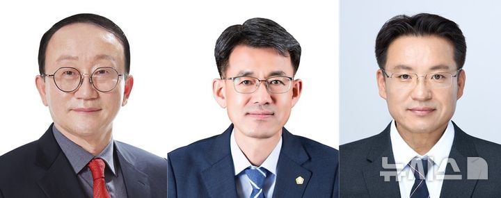 [연천=뉴시스] 연천군수 후보. 왼쪽부터 국민의힘 김덕현, 더불어민주당 박충식, 무소속 송병서 후보. photo@newsis.com