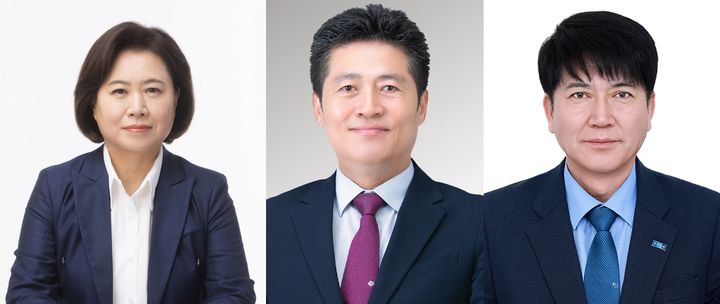 [인천=뉴시스] 더불어민주당 손화영 영종구청장 예비후보(왼쪽부터), 국민의힘 김정헌 영종구청장 예비후보, 조국혁신당 안광호 영종구청장 예비후보. (사진=뉴시스 DB). photo@newsis.com *재판매 및 DB 금지