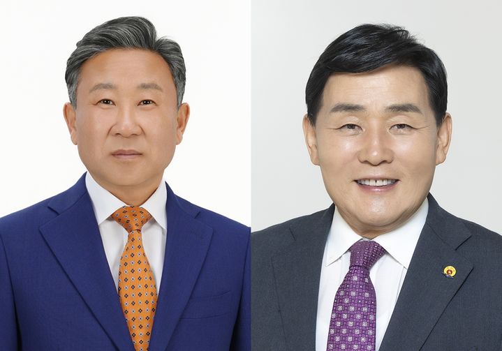 [인천=뉴시스] 더불어민주당 장정민 옹진군수 예비후보(왼쪽)와 국민의힘 문경복 옹진군수 예비후보. (사진=뉴시스 DB). photo@newsis.com *재판매 및 DB 금지