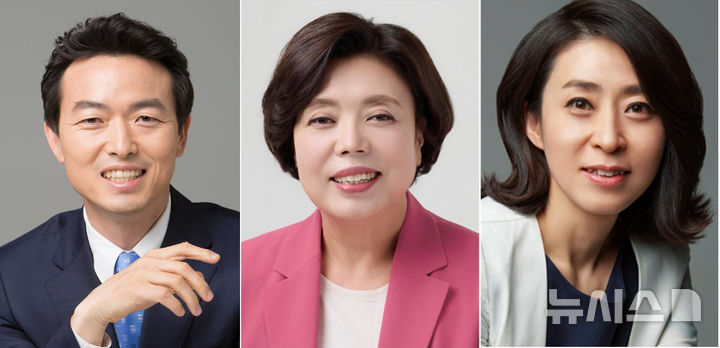 [과천=뉴시스] 사진 왼쪽부터 김종찬·신계용·고금란(기호 순).