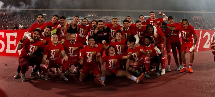 [서울=뉴시스] 세르비아 즈베즈다 선수단. (사진=즈베즈다 공식 홈페이지 캡처) 2026.04.27. photo@newsis.com *재판매 및 DB 금지