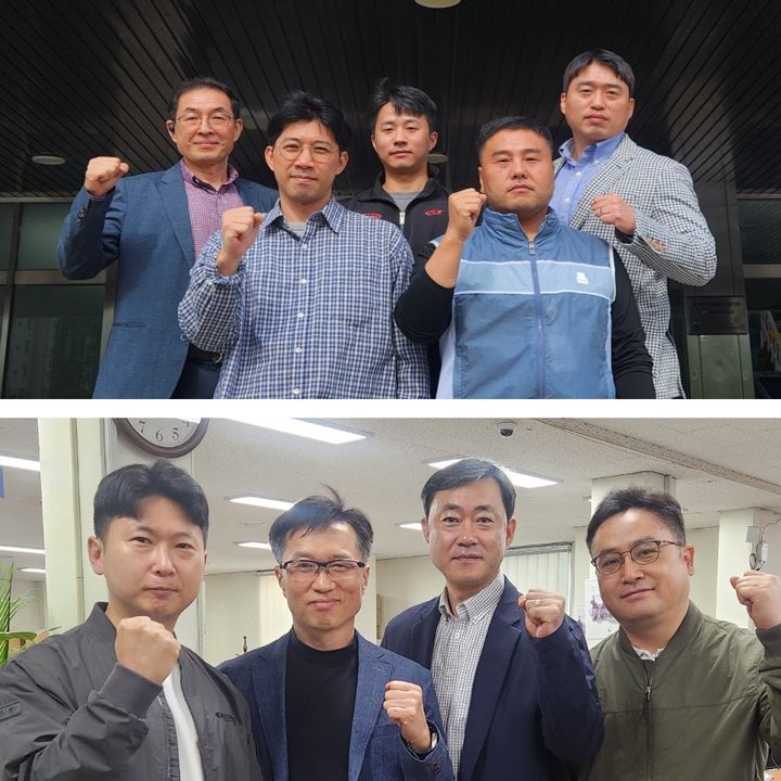 [광주=뉴시스] 광주 북부경찰서는 올해 1분기 '빛고을 으뜸 형사' 형사·강력 부분 1위로 북부경찰서 형사1팀과 강력5팀이 각각 선정됐다고 28일 밝혔다. 사진 위 형사 1팀, 아래 강력 5팀. (사진 = 광주 북부경찰서 제공) 2026.04.28. photo@newsis.com *재판매 및 DB 금지