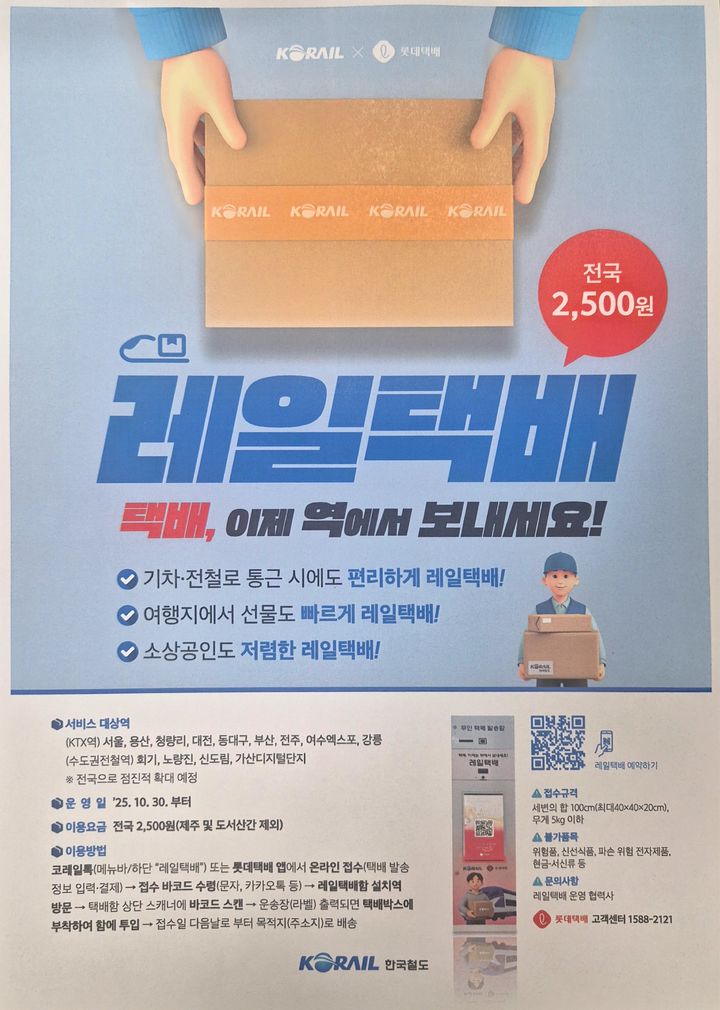 [순천=뉴시스] 코레일 전남본부 '레일택배' 포스터. (사진=코레일 전남본부 제공) 2026.04.28. photo@newsis.com *재판매 및 DB 금지