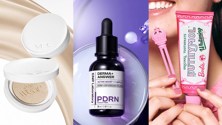 [서울=뉴시스] VDL 커버스테인 하이 커버 쿠션(왼쪽), CNP 더마앤서 액티브 부스트 PDRN 앰플,바비X유시몰 콜라보 에디션(오른쪽) (사진=LG생활건강 제공) 2026.04.29. photo@newsis.com *재판매 및 DB 금지