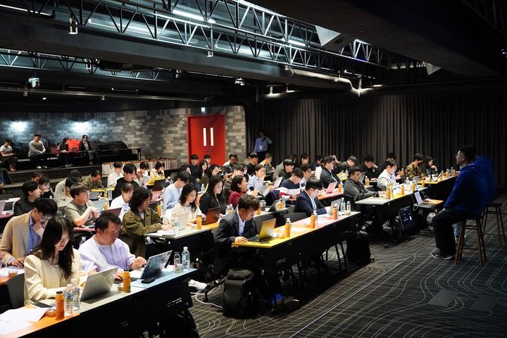 [서울=뉴시스] NHN두레이가 28일 NHN 판교 사옥 '플레이뮤지엄'에서 기자간담회를 열었다. (사진=NHN두레이 제공) 2026.04.28. photo@newsis.com *재판매 및 DB 금지