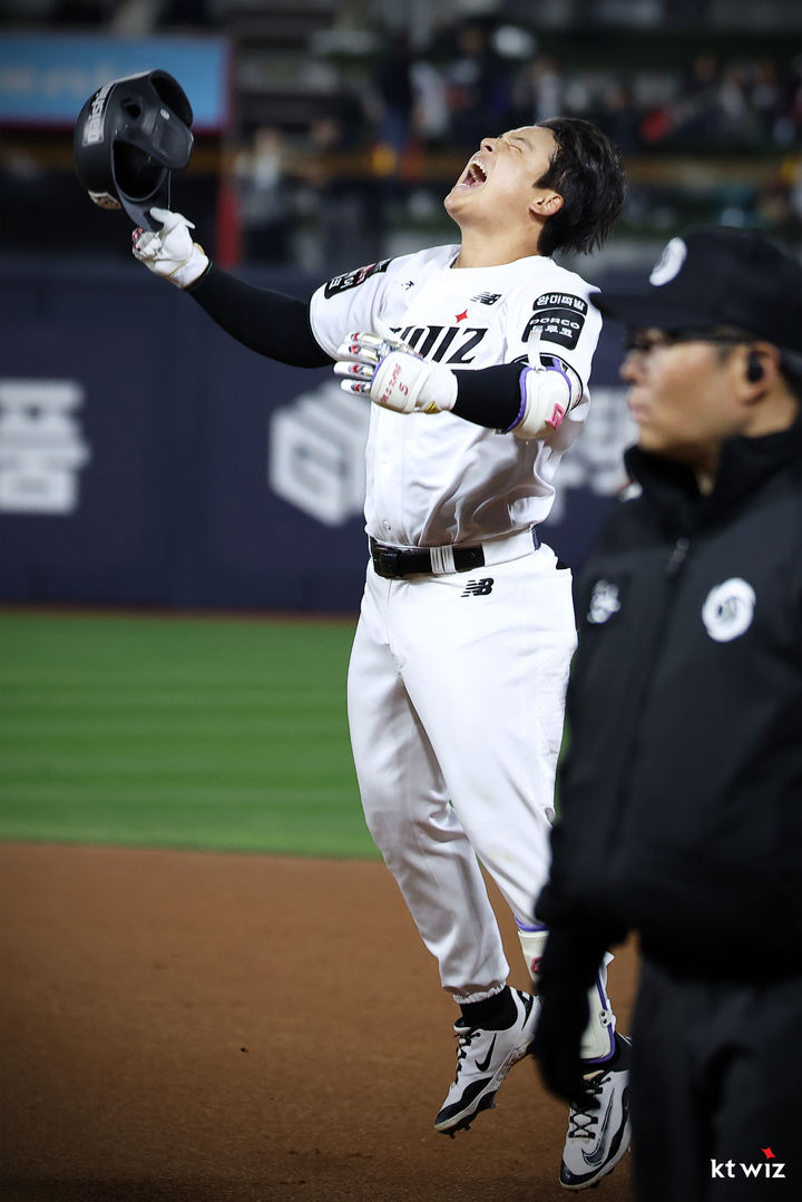 [서울=뉴시스] 프로야구 KT 위즈의 강민성. (사진 = KT 위즈 제공) *재판매 및 DB 금지