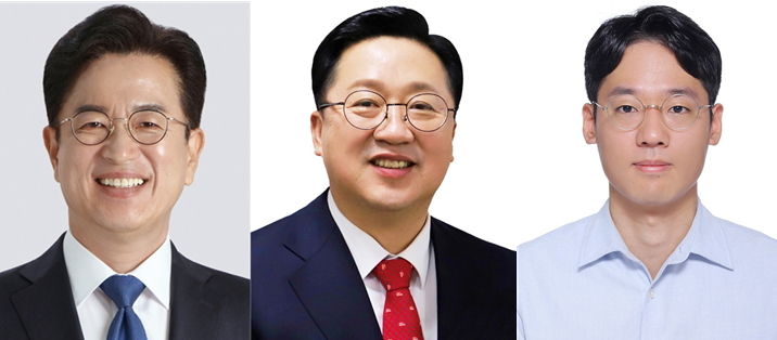 [대전=뉴시스] 왼쪽부터 더불어민주당 허태정, 국민의힘 이장우, 개혁신당 강희린 대전시장 후보. *재판매 및 DB 금지