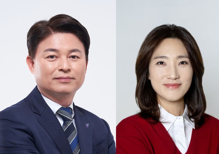 조용익(왼쪽) 더불어민주당 부천시장 후보와 곽내경(오른쪽) 국민의힘 부천시장 후보. *재판매 및 DB 금지