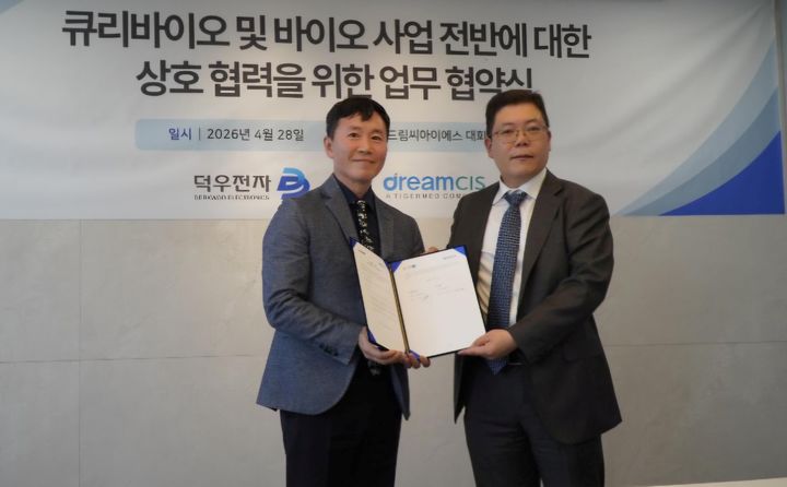 (왼쪽)유정희 드림씨아이에스 대표, (오른쪽)이준용 덕우전자 대표. (사진=덕우전자) *재판매 및 DB 금지