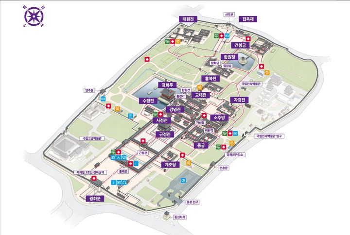 [서울=뉴시스] 경복궁 지도 (사진=국가유산청 궁능유적본부 누리집 갈무리) 2026.04.29. photo@newsis.com *재판매 및 DB 금지