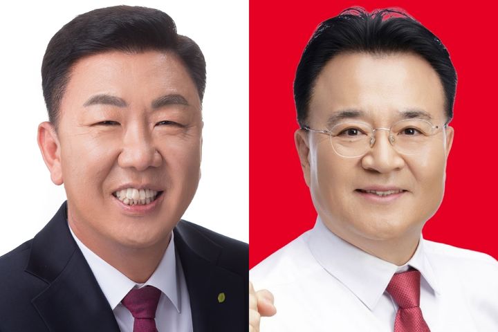 [청주=뉴시스] 국민의힘 이범석 청주시장 예비후보(왼쪽), 서승우 예비후보. photo@newsis.com *재판매 및 DB 금지